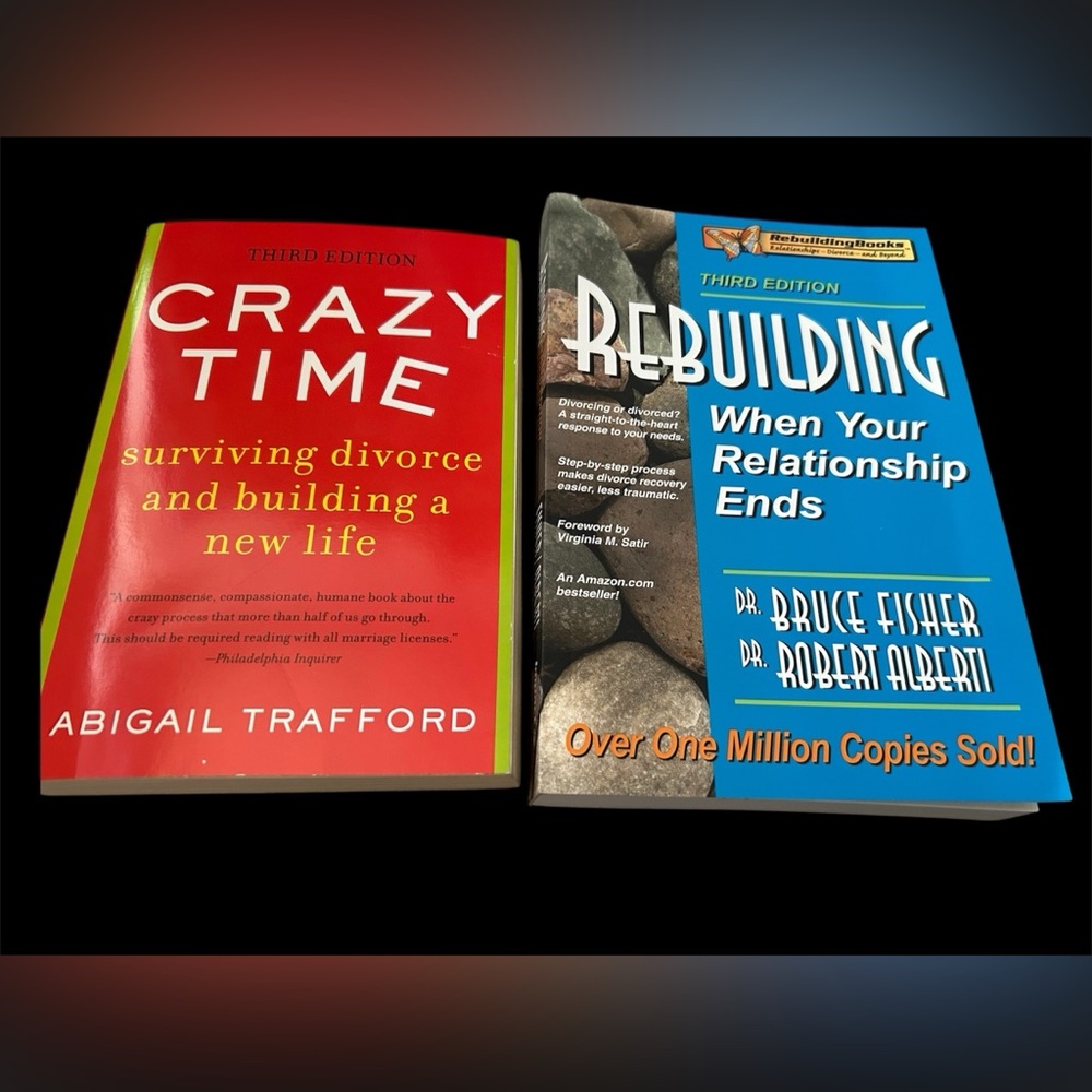 2 Book Lot Rebuilding When Your Relationship Ends & Crazy Time Surviving Divorce